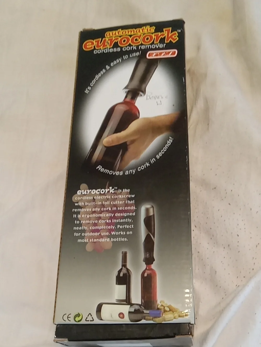 Automatic Eurocork Cordless Cork Remover - Silver & Black